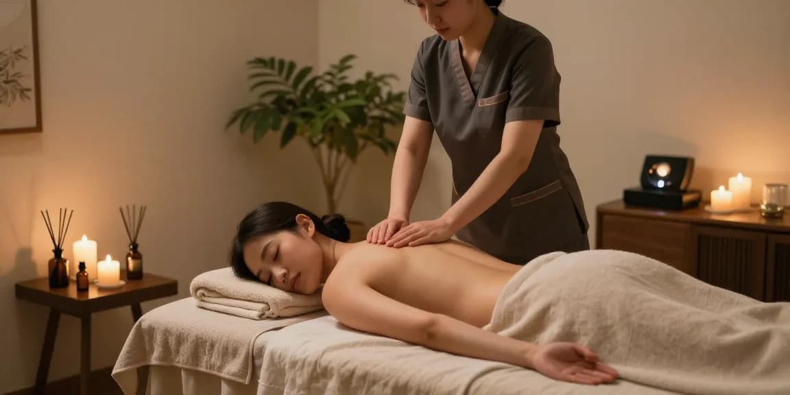 Experience rejuvenation with 강남출장안마 in a tranquil massage setup, showcasing a skilled therapist and calming ambiance.