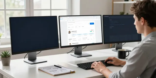 Website optimization specialist focusing on instant indexing in a modern tech workspace.