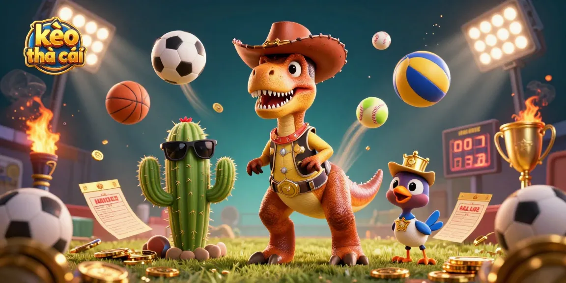 Engage in kèo nhà cái with dynamic sports betting action featuring vibrant characters and thrilling elements.
